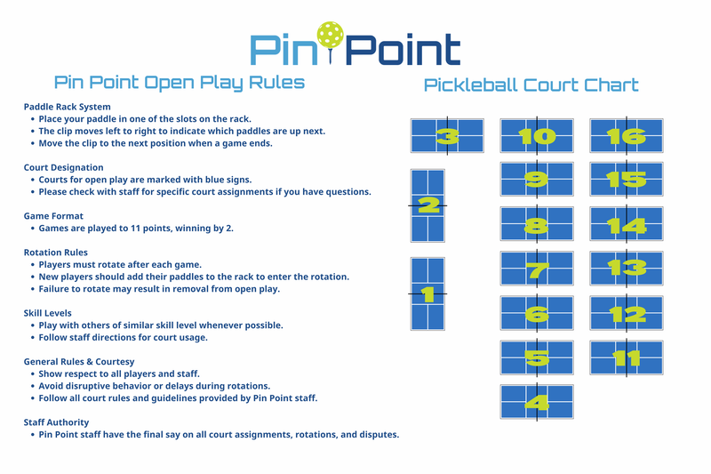 Open play Weekends 12pm 4pm Open Play