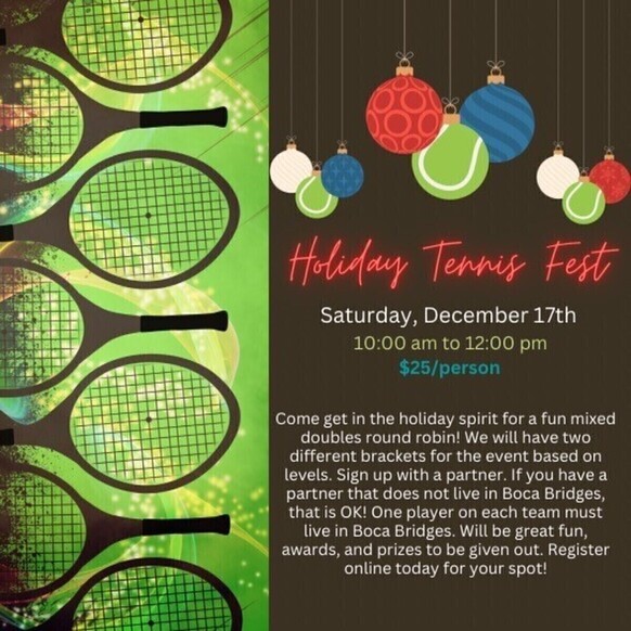 Event Holiday Tennis fest round robin